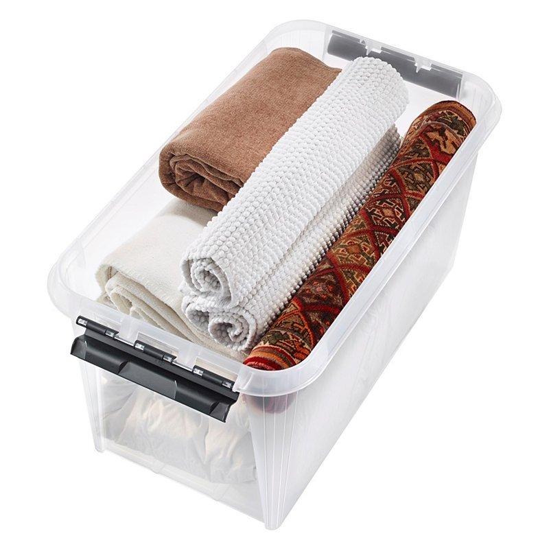 SmartStore plastic storage box with lid 46L (British brand)