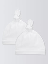 John Lewis John Lewis Baby Cotton Hat Pack of 2 White- Buy online at McGrocer