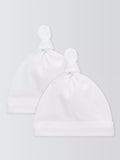 John Lewis baby cotton hat pack of 2 white - British product