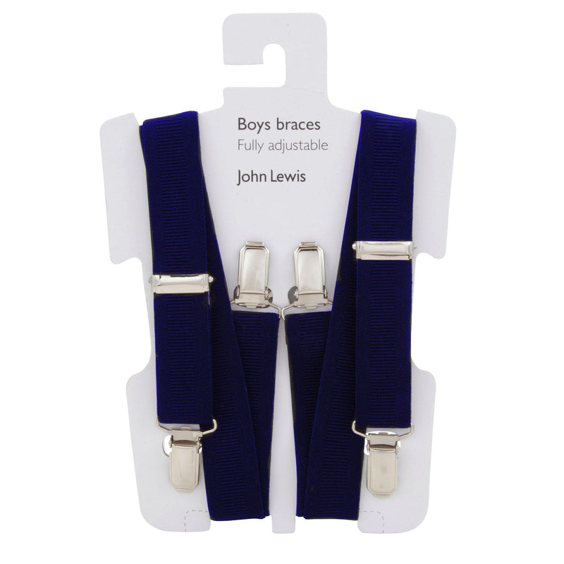John Lewis Boys' Braces in Navy, One Size, UK version