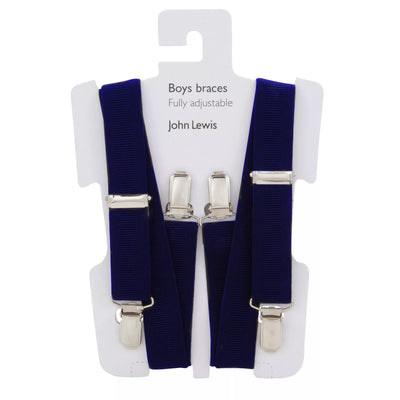 John Lewis John Lewis Heirloom Collection Boys' Braces Navy One Size- Buy online at McGrocer