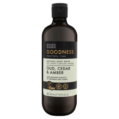 Baylis & Harding Goodness Oud Cedar Amber Natural Body Wash 500ml