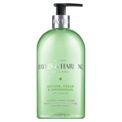 ASDA Baylis & Harding Signature Vetiver, Cedar & Lemongrass Anti-Bacterial Hand Wash 500ml- Buy online at McGrocer