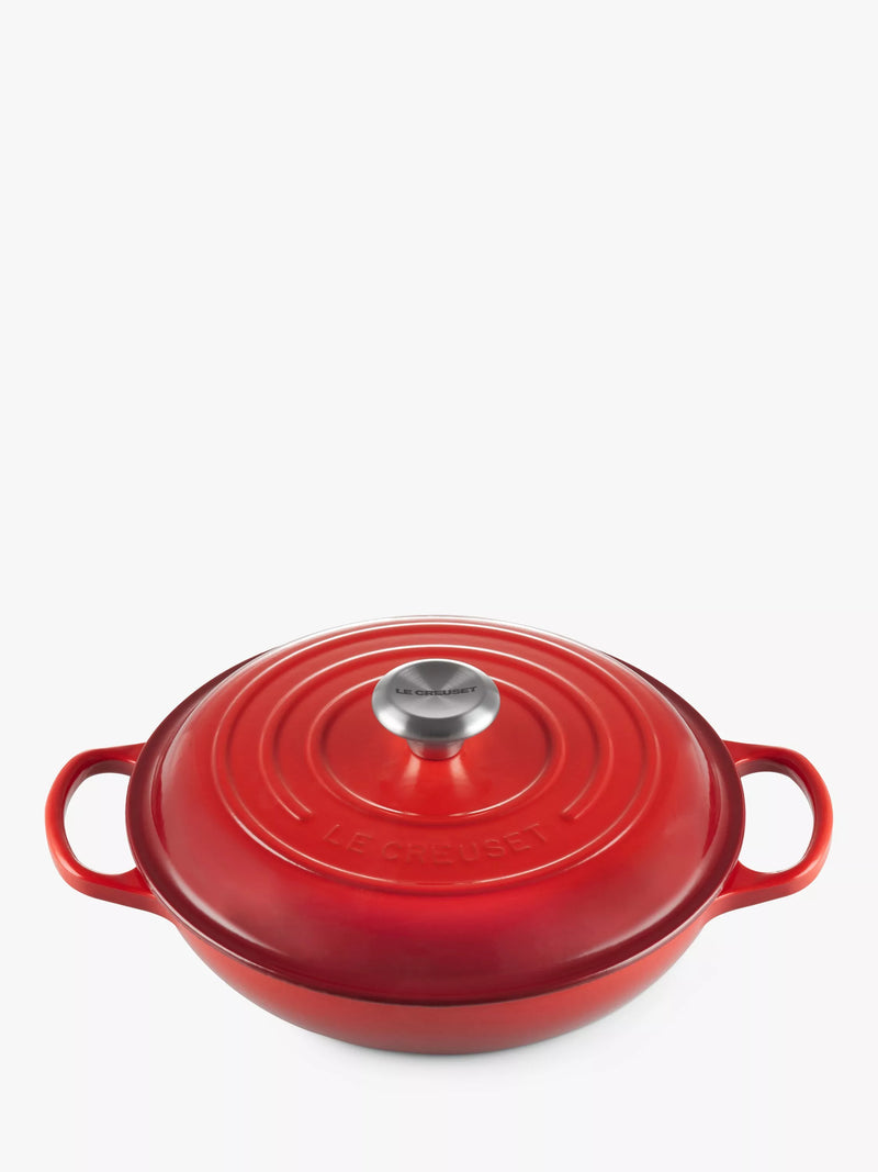 Cast Iron Shallow Casserole Dish in Volcanic Finish