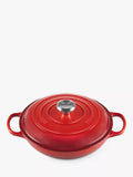 Cast Iron Shallow Casserole Dish in Volcanic Finish