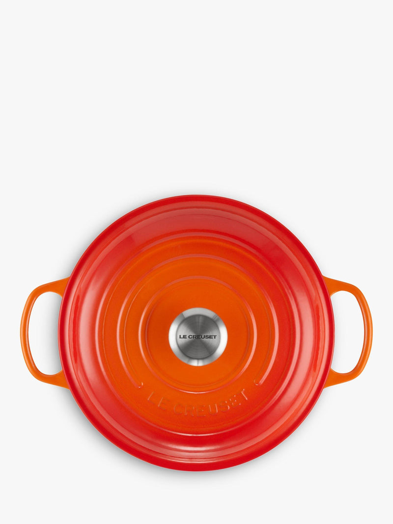 Le Creuset cast iron shallow casserole in volcanic color, UK version