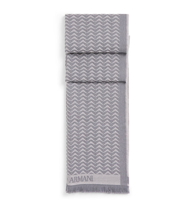 Giorgio Armani wool geometric print scarf 180cm x 40cm (British brand)