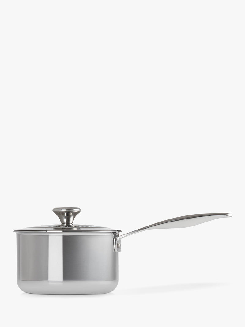 Le Creuset Signature 3-ply stainless steel saucepan 16cm - British product