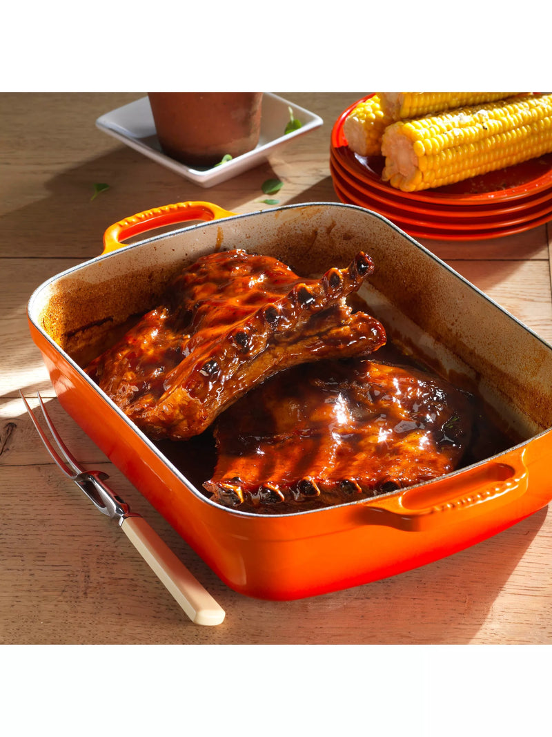 Le Creuset Signature Cast Iron Roaster, Volcanic, 33cm