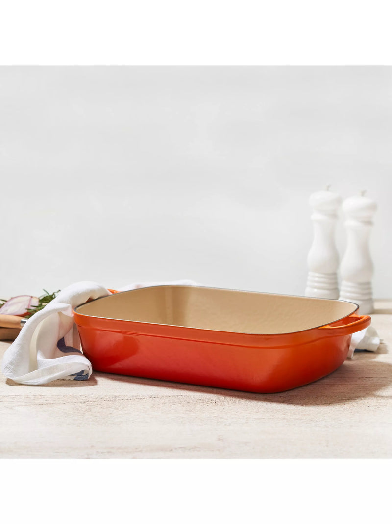 Le Creuset Signature Cast Iron Roaster, Volcanic, 33cm