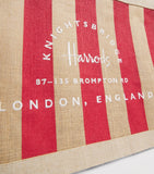 Harrods large canvas stripe shopper bag - British product