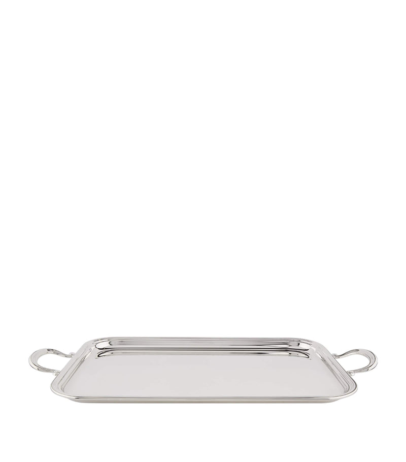 Greggio silver plated English tray with handles 50cm x 33cm, UK version