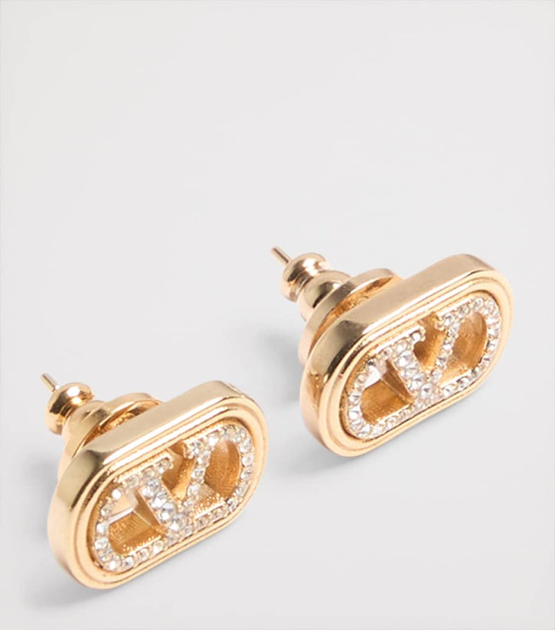 Valentino Garavani Vlogo Ovalette crystal earrings - British product
