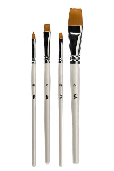 Glisten Cosmetics flat brush set multipack makeup, UK version