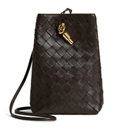 Harrods Bottega Veneta Andiamo Leather Phone Pouch- Buy online at McGrocer