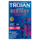 Trojan Double Ecstasy lubricated condoms 10 pack (British brand)