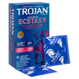 Trojan Double Ecstasy lubricated condoms 10 pack (British brand)
