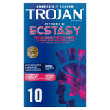 Trojan Double Ecstasy lubricated condoms 10 pack (British brand)