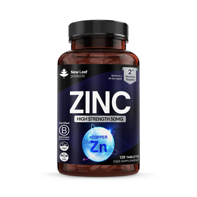 New Leaf zinc tablets 120 count, UK version