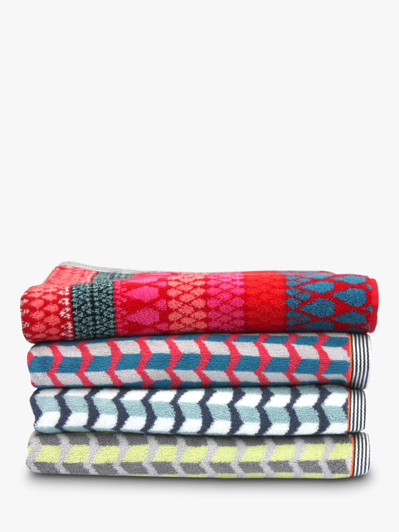 Margo Selby John Lewis Faversham towel red 100% cotton (British brand)