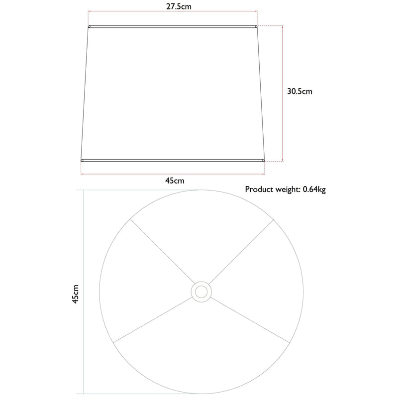 John Lewis Oratorio silk tapered lampshade, imported from the UK