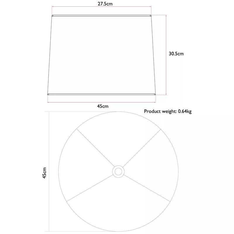 John Lewis Oratorio silk tapered lampshade, imported from the UK