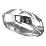 John Lewis Nina B Unisex Sterling Silver Ridge Ring- Buy online at McGrocer