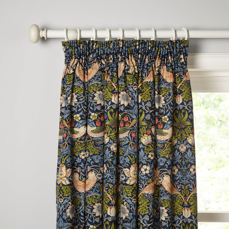 Morris & Co. Strawberry Thief curtains indigo 137x117cm - British product