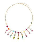 Harrods Jacquie Aiche Yellow Gold and Mixed Gemstone Shaker Necklace- Buy online at McGrocer