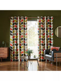 Orla Kiely multi stem print lined eyelet curtains 117x137cm, UK version