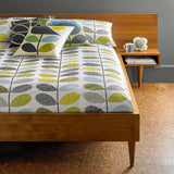 Orla Kiely cotton bedding Scribble Stem duck egg sea grass, imported from the UK