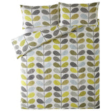 Orla Kiely cotton bedding Scribble Stem duck egg sea grass, imported from the UK