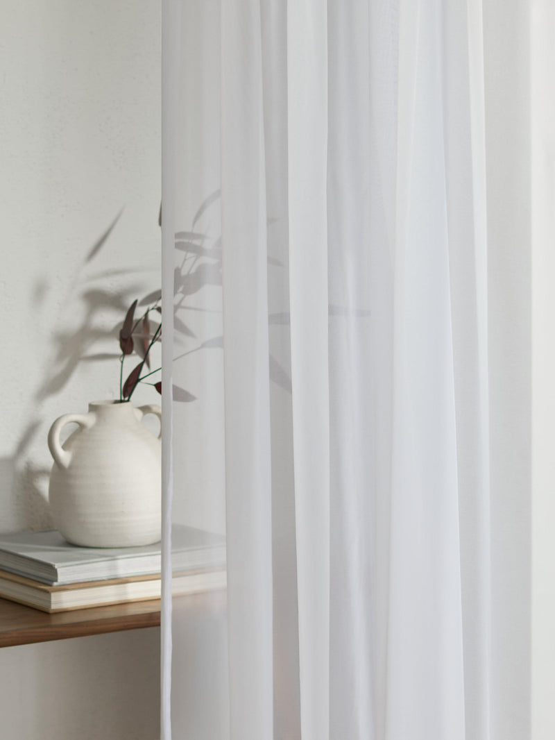 John Lewis Naples slot headed voile panel 100cm, imported from the UK