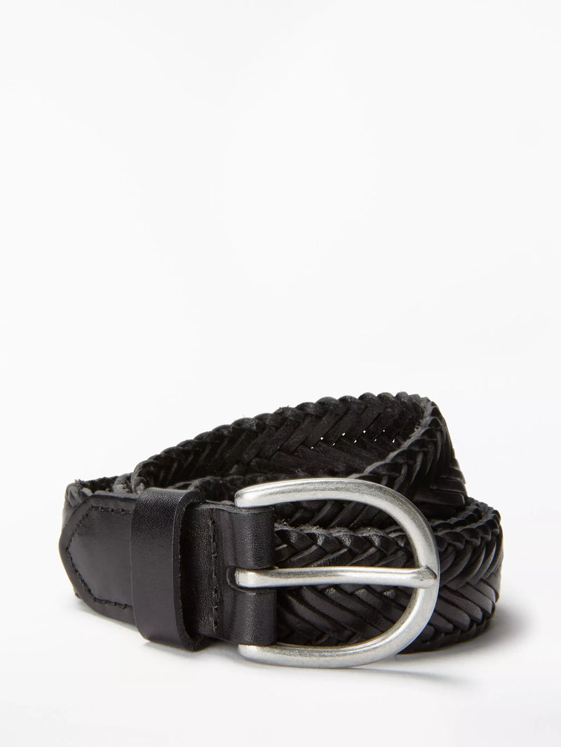 John Lewis Sianne skinny plaited leather belt (British brand)