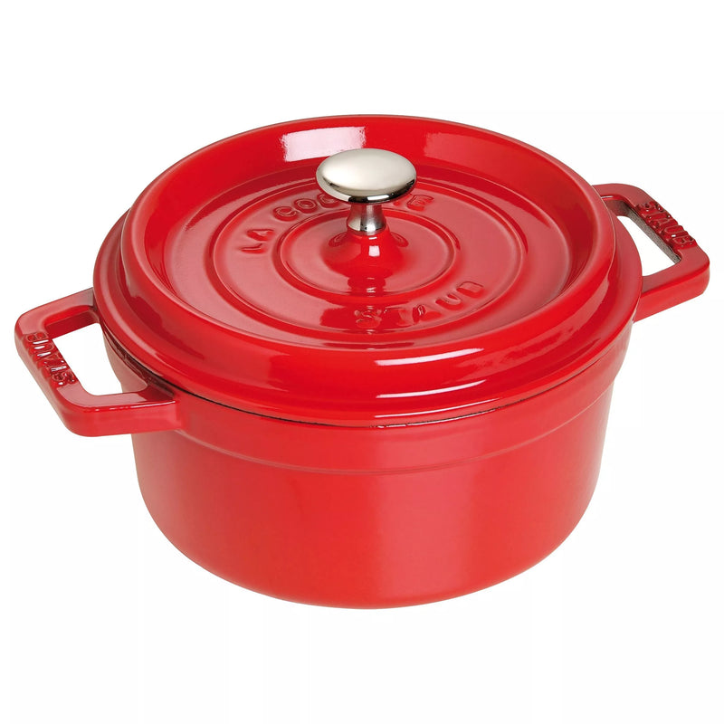 STAUB Cocotte Round Cast Iron Casserole - Cherry 20cm