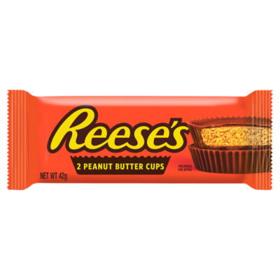 Reese's peanut butter cups 2 pack 42g, imported from the UK