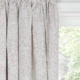 John Lewis Morris & Co. Strawberry Thief Pure Pair Lined Pencil Pleat Curtains, Natural, 137x167cm- Buy online at McGrocer