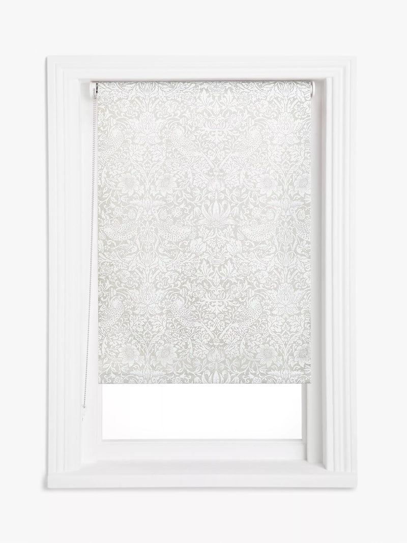 Morris & Co. Strawberry Thief Daylight Roller Blind, Grey, W61 x Drop 190cm