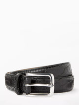John Lewis John Lewis Snakeskin Belt, Black- Buy online at McGrocer