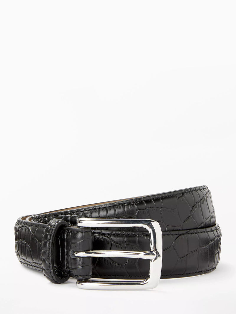 John Lewis snakeskin belt black, imported from the UK
