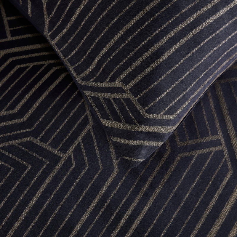 John Lewis Art Deco cotton bedding with gold highlights (British brand)