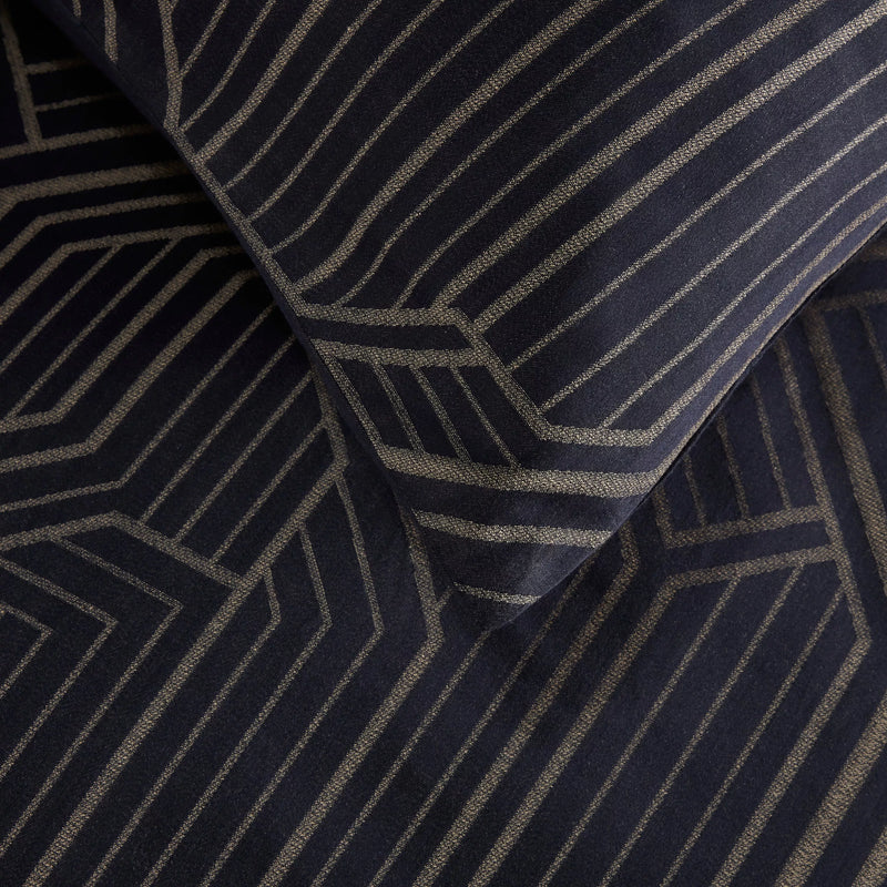 John Lewis Art Deco cotton bedding with gold highlights (British brand)