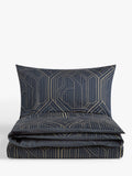 John Lewis Art Deco cotton bedding with gold highlights (British brand)