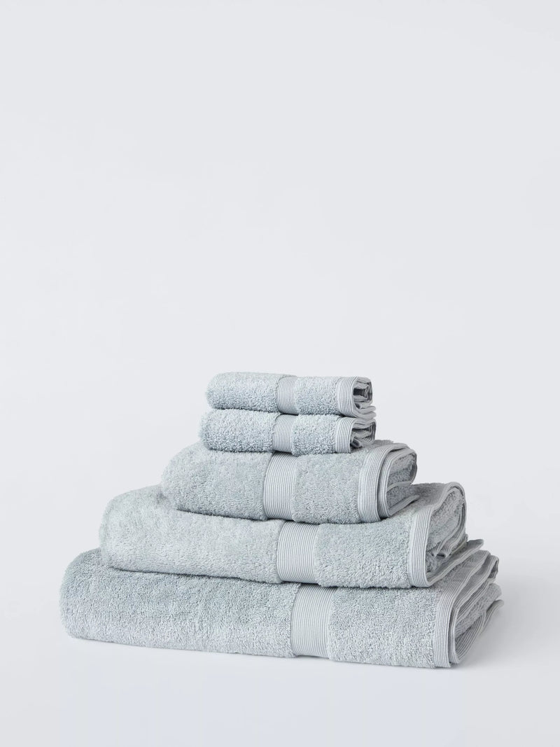 John Lewis Egyptian Cotton Face Cloth (Set of 2), Pale Pacific