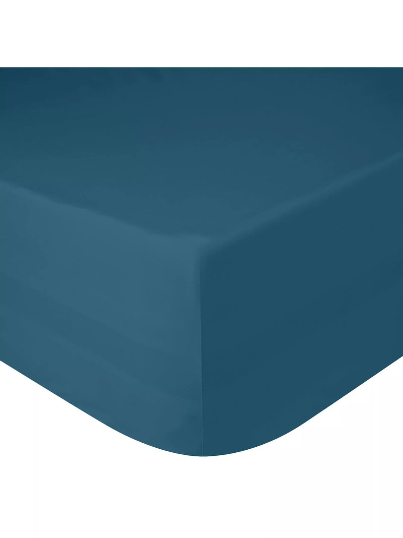 John Lewis Crisp & Fresh Egyptian Cotton Percale 200 Thread Count Deep Fitted Sheet Double