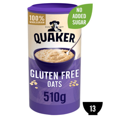 Quaker Gluten Free Original Porridge Oats 510g, imported from the UK