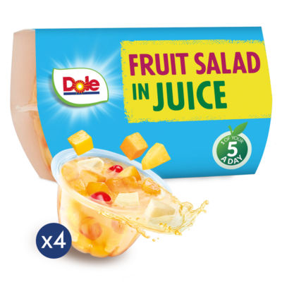 Dole Fruit Salad 4 Pack Fruit Snack