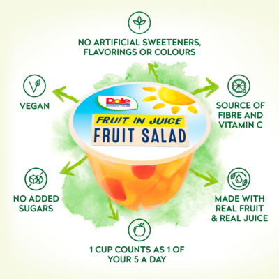 Dole fruit salad in juice 4x113g - British product