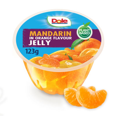 Dole mandarin in orange flavour jelly pot 123g - British product