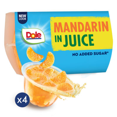 Dole mandarin in juice cups 4 x 113g - British product